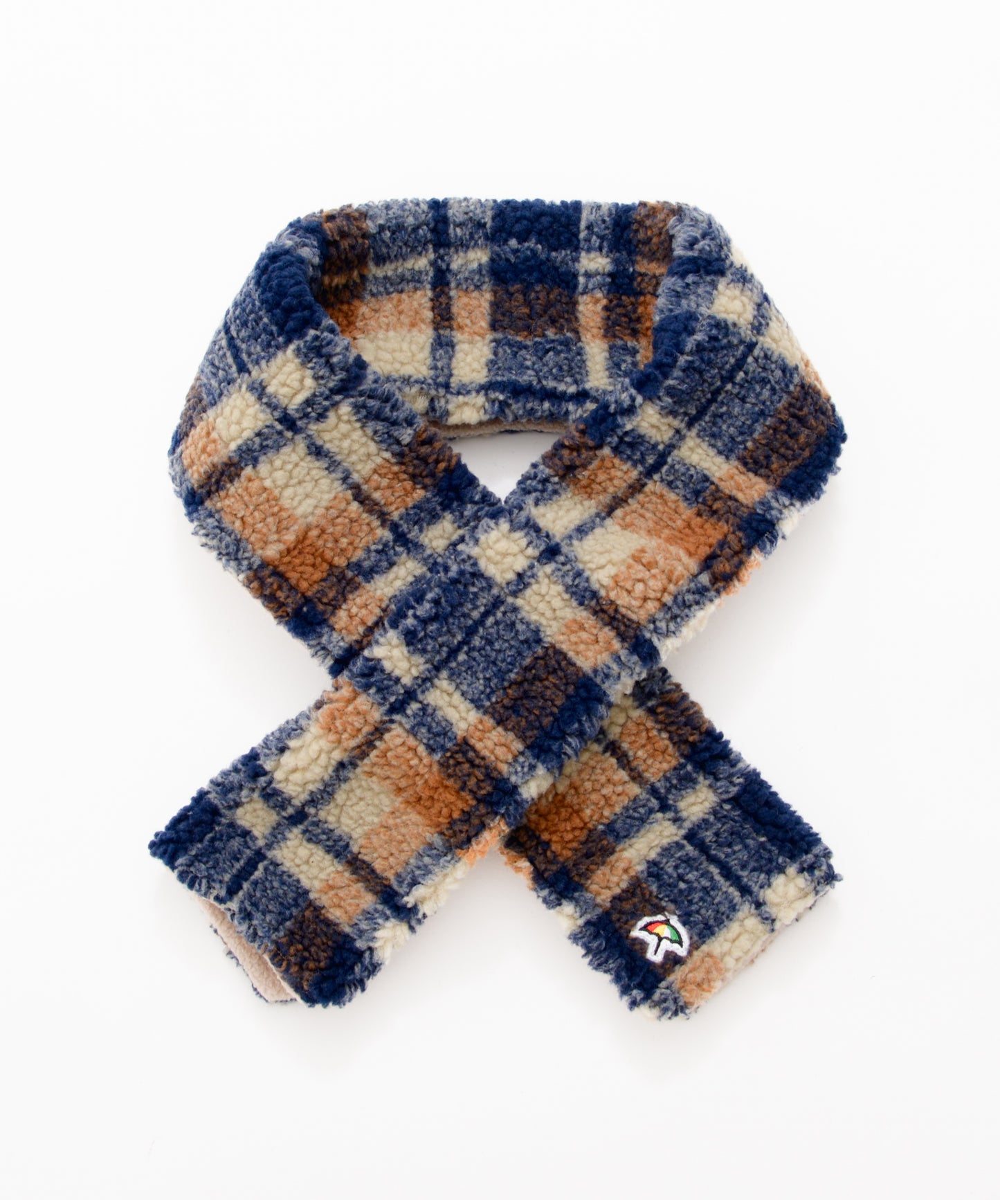 チェックボア リバーシブルマフラー