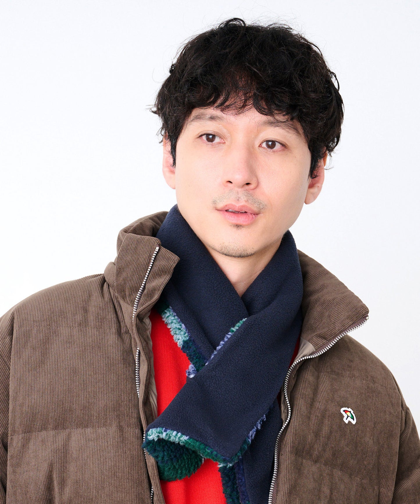 チェックボア リバーシブルマフラー