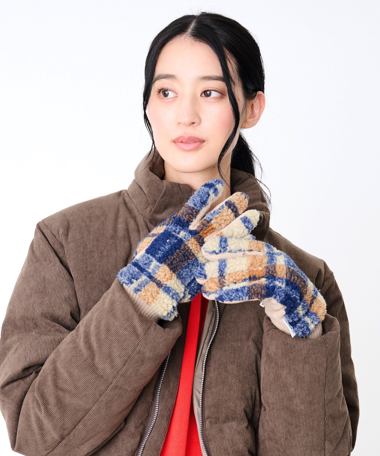 チェックボア グローブ