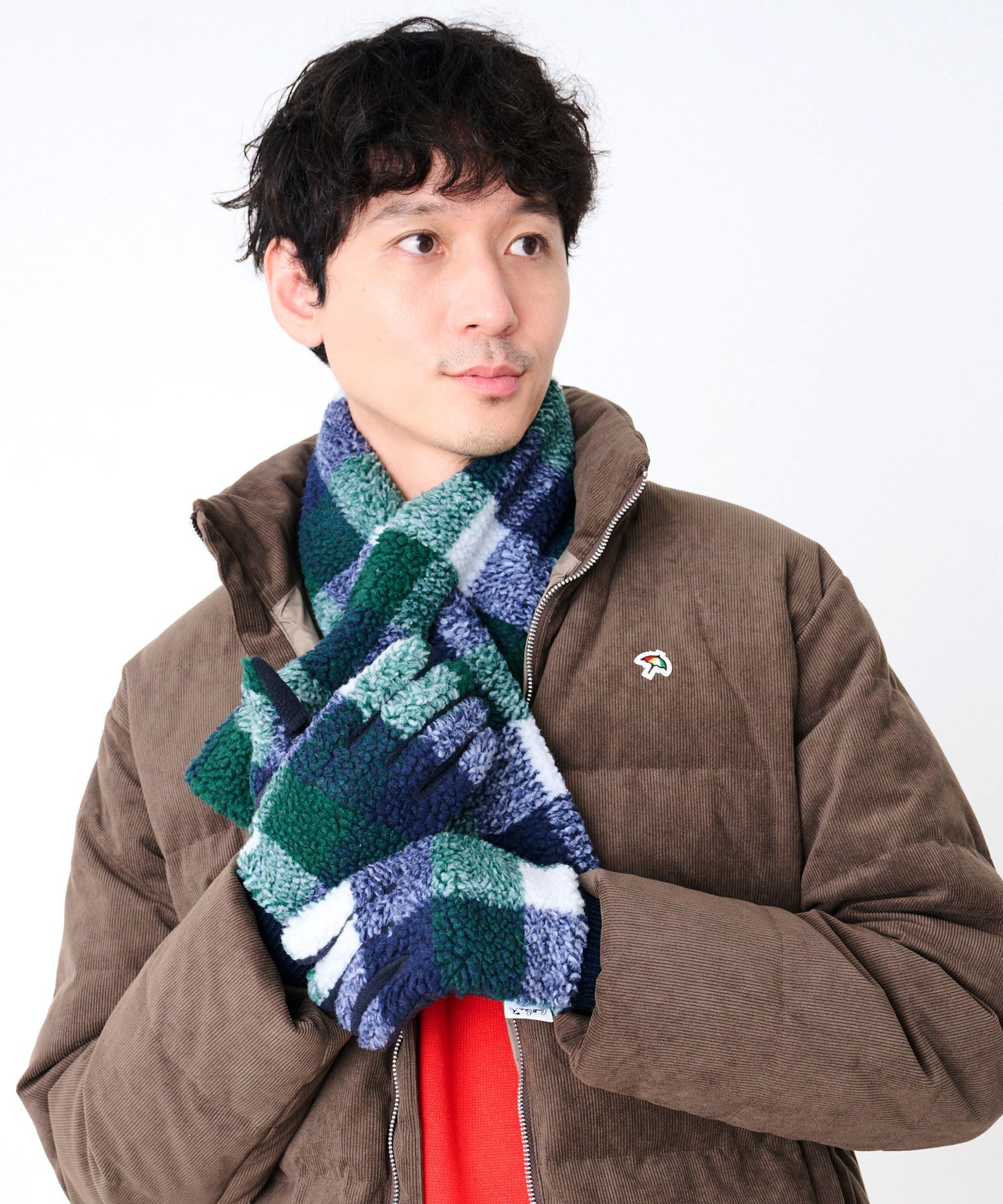 チェックボア グローブ