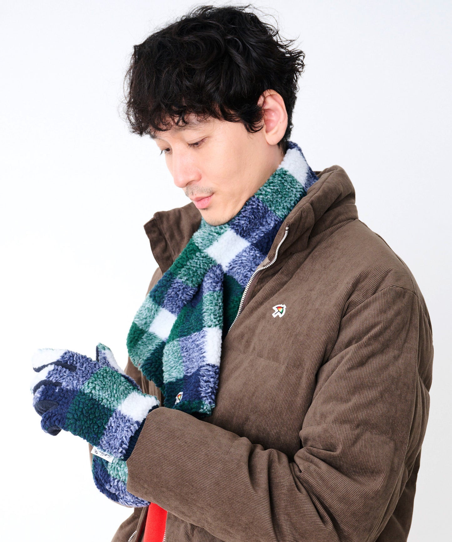 チェックボア グローブ