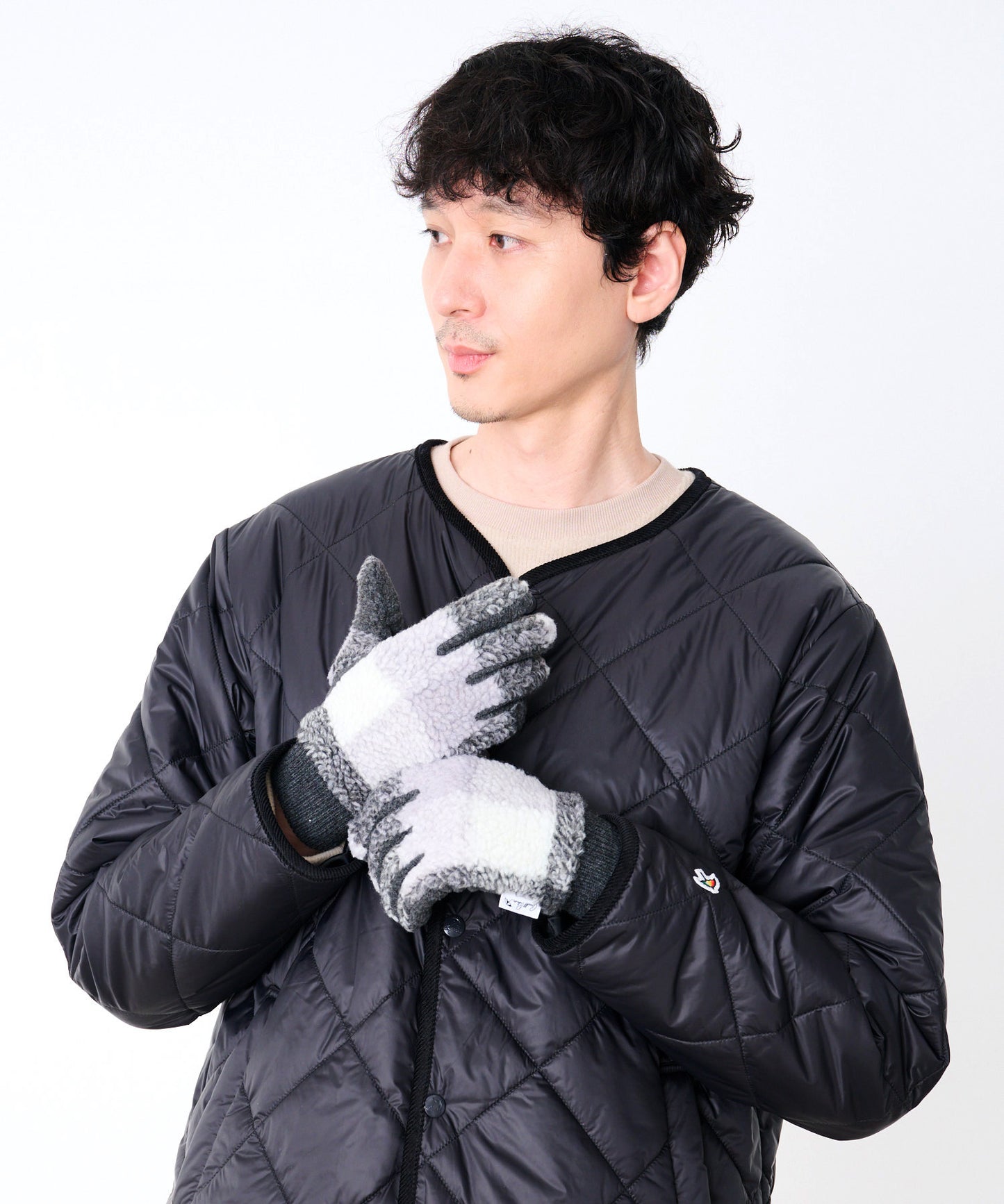 チェックボア グローブ