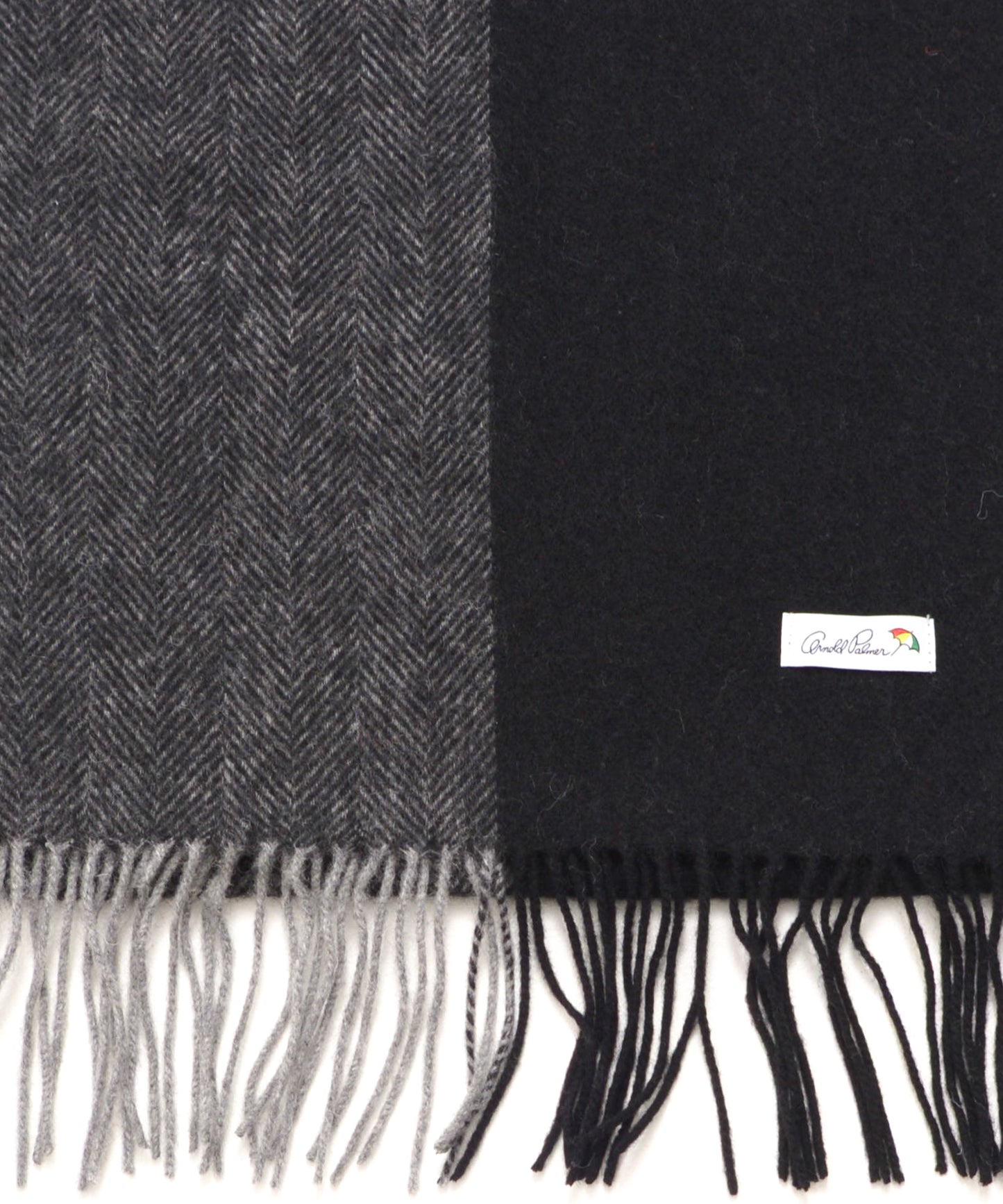 バイカラ― ヘリンボン レギュラーマフラー