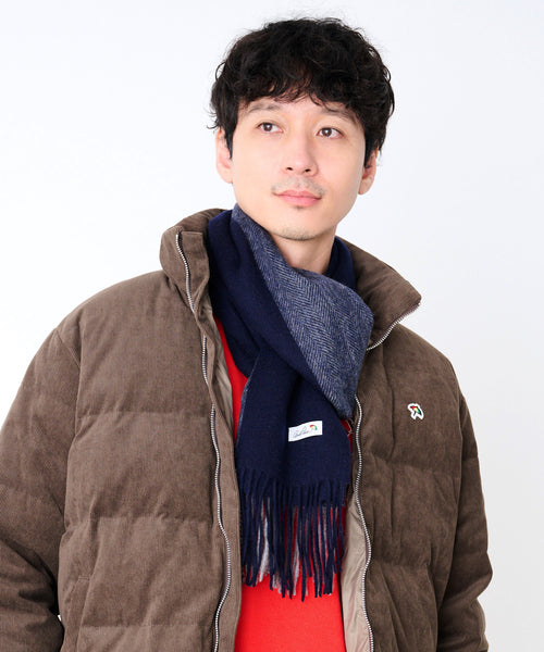 アーノルド パーマー(Arnold Palmer)バイカラ― ヘリンボン レギュラーマフラー