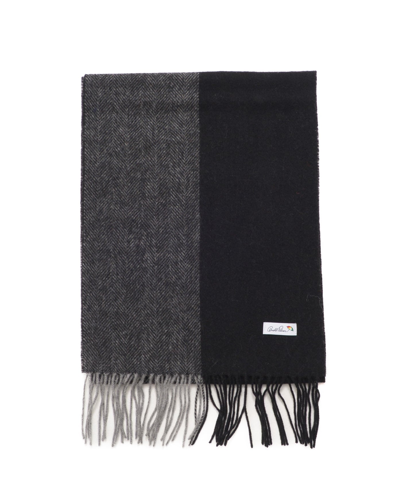 バイカラ― ヘリンボン レギュラーマフラー