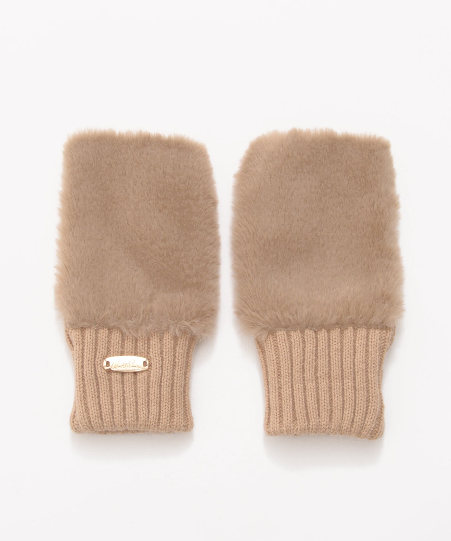 フェイクファー フィンガーレス グローブ