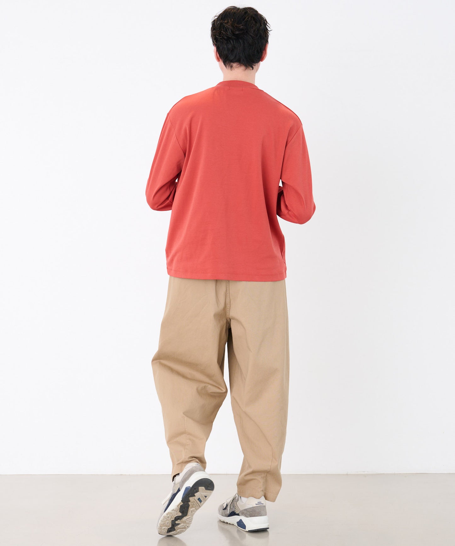 シェア スムースコットン モックネック ロングTシャツ
