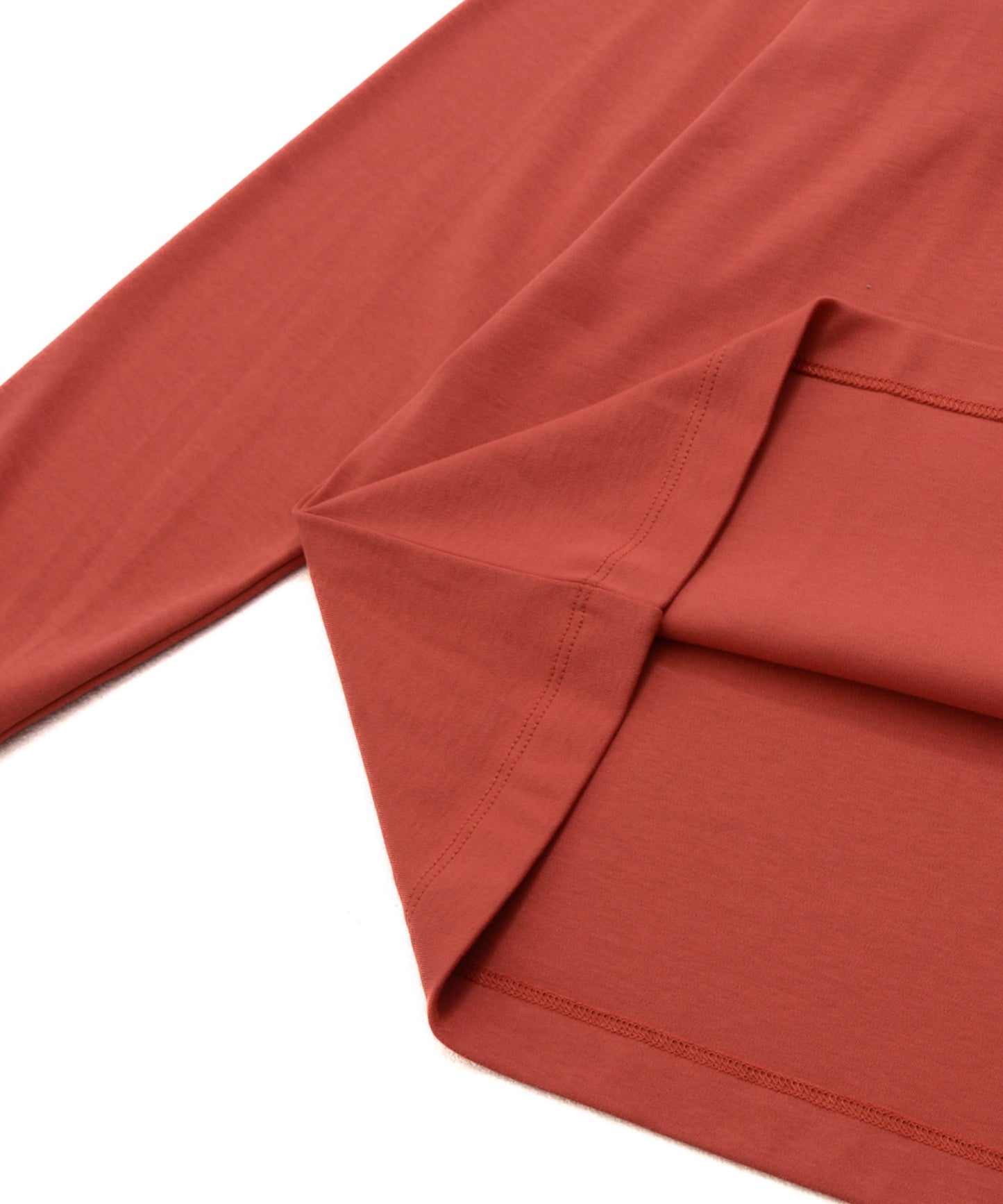 シェア スムースコットン モックネック ロングTシャツ