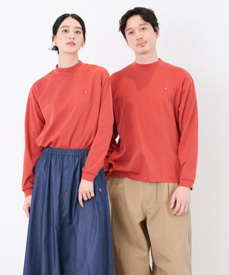 シェア スムースコットン モックネック ロングTシャツ