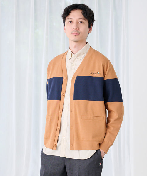 アーノルド パーマー(Arnold Palmer)ストレッチポンチ パネルボーダー カーディガン