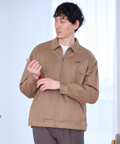 【タイムセール】カルゼスエード ジップブルゾン