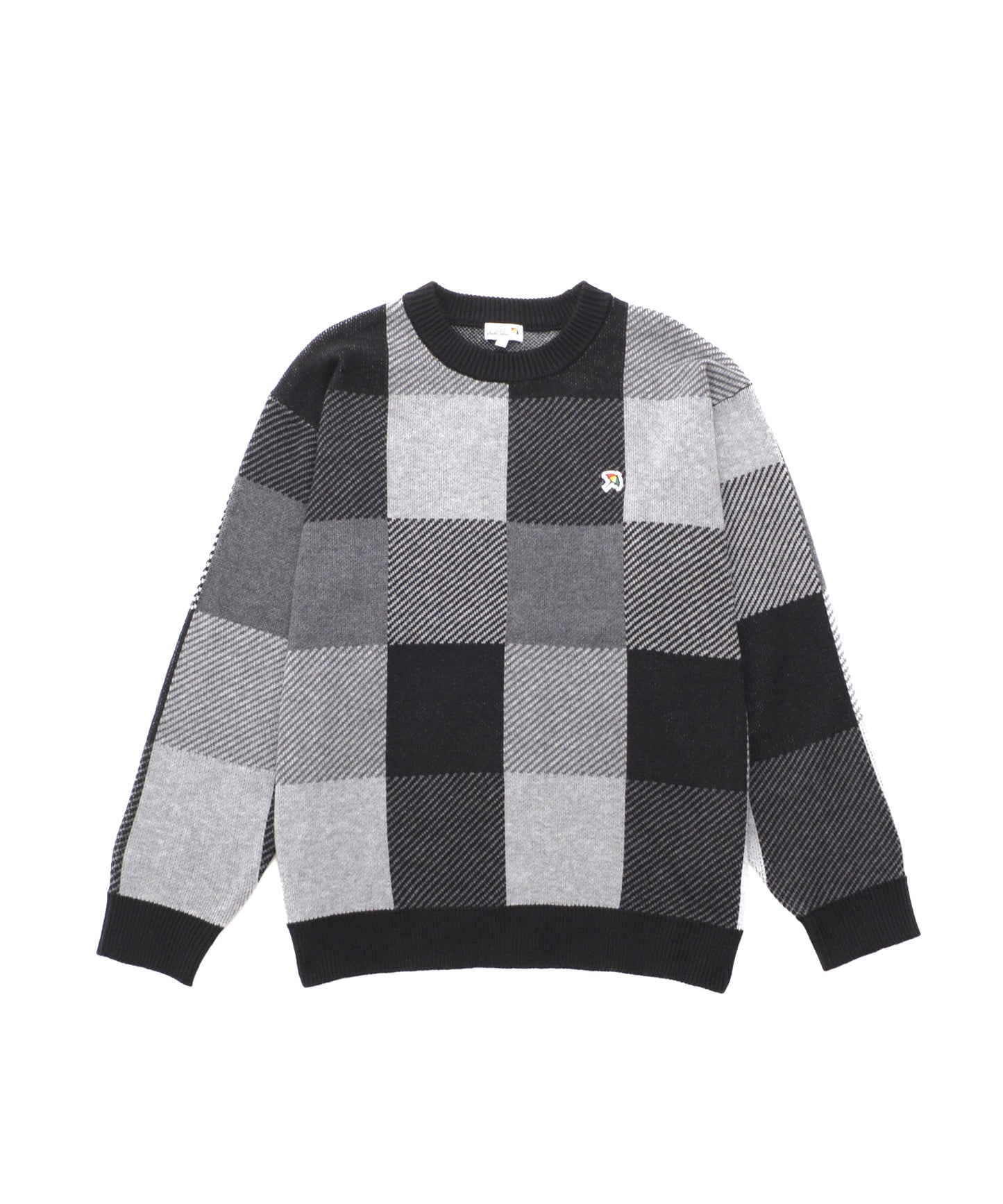 ジャガードチェック ニットプルオーバー