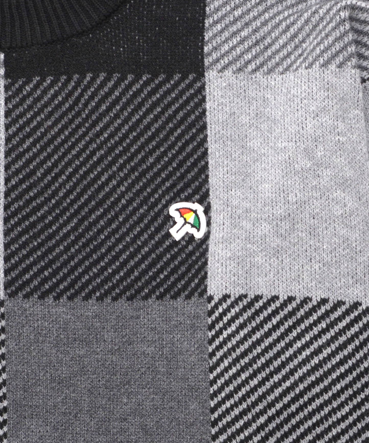 ジャガードチェック ニットプルオーバー