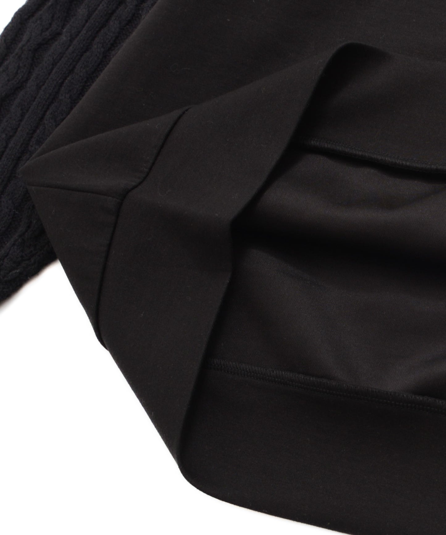 スウェット×ニット シェア ドッキングハーフジップ