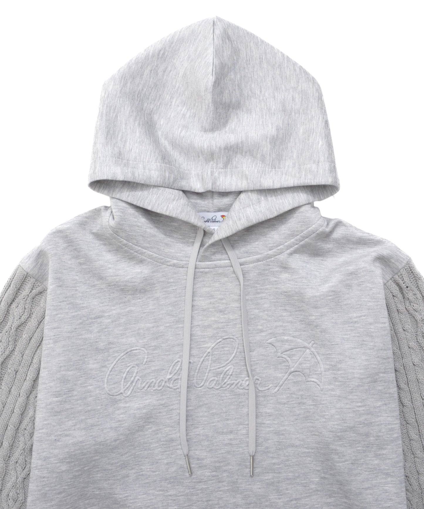 スウェット×ニット シェア ドッキングフーディ