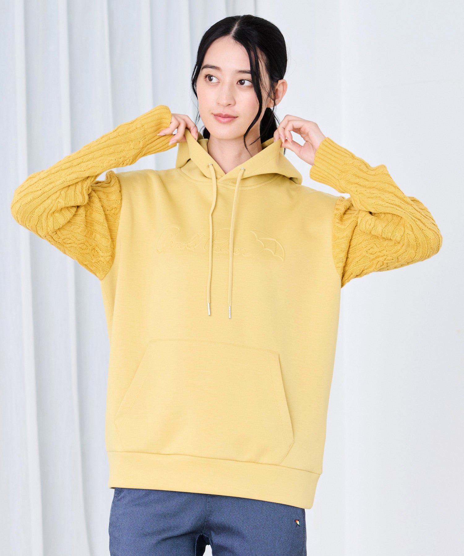 スウェット×ニット シェア ドッキングフーディ（パーカー/ユニセックス