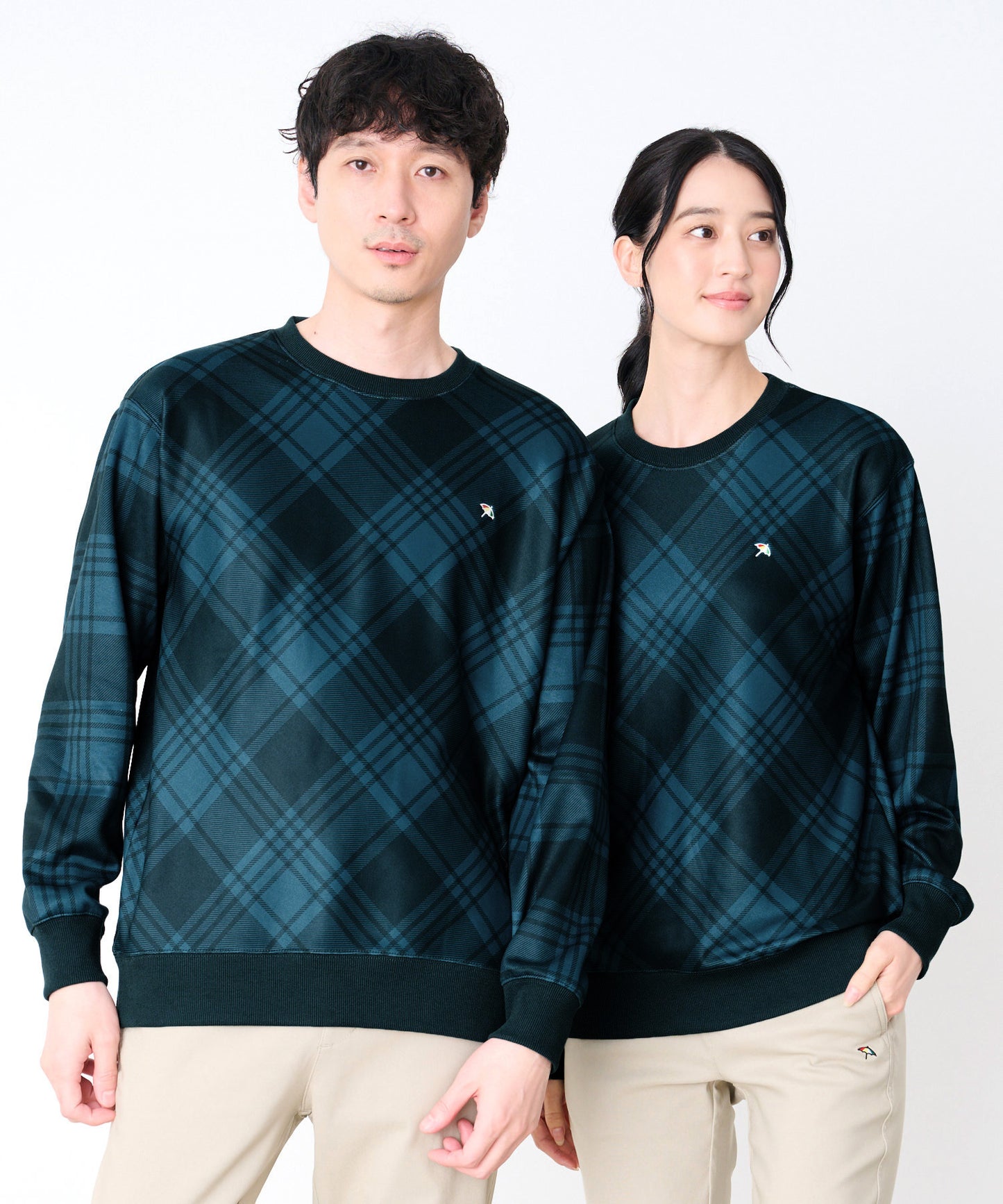 ピーチシャギー シェア チェックプリント プルオーバー