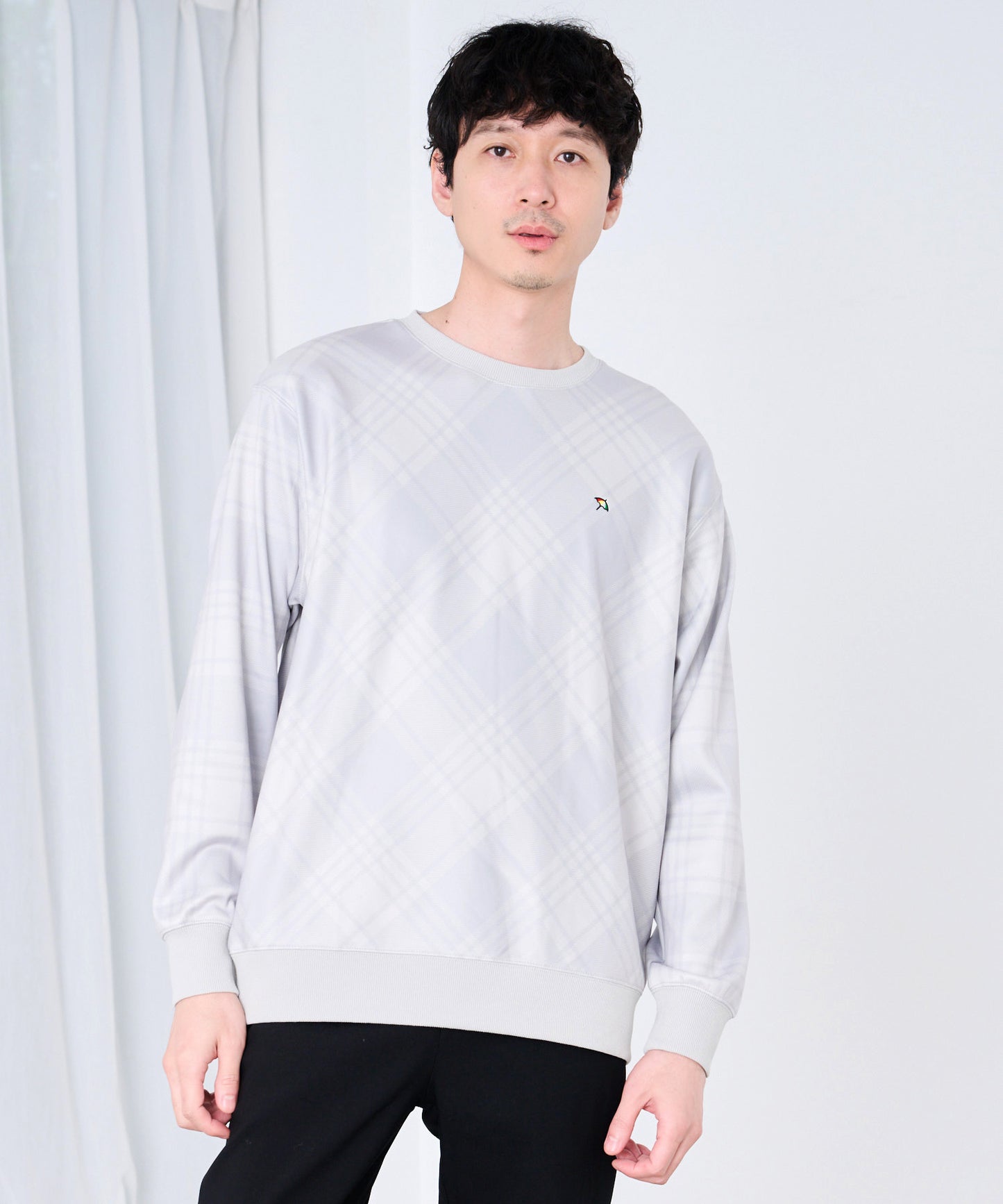 ピーチシャギー シェア チェックプリント プルオーバー