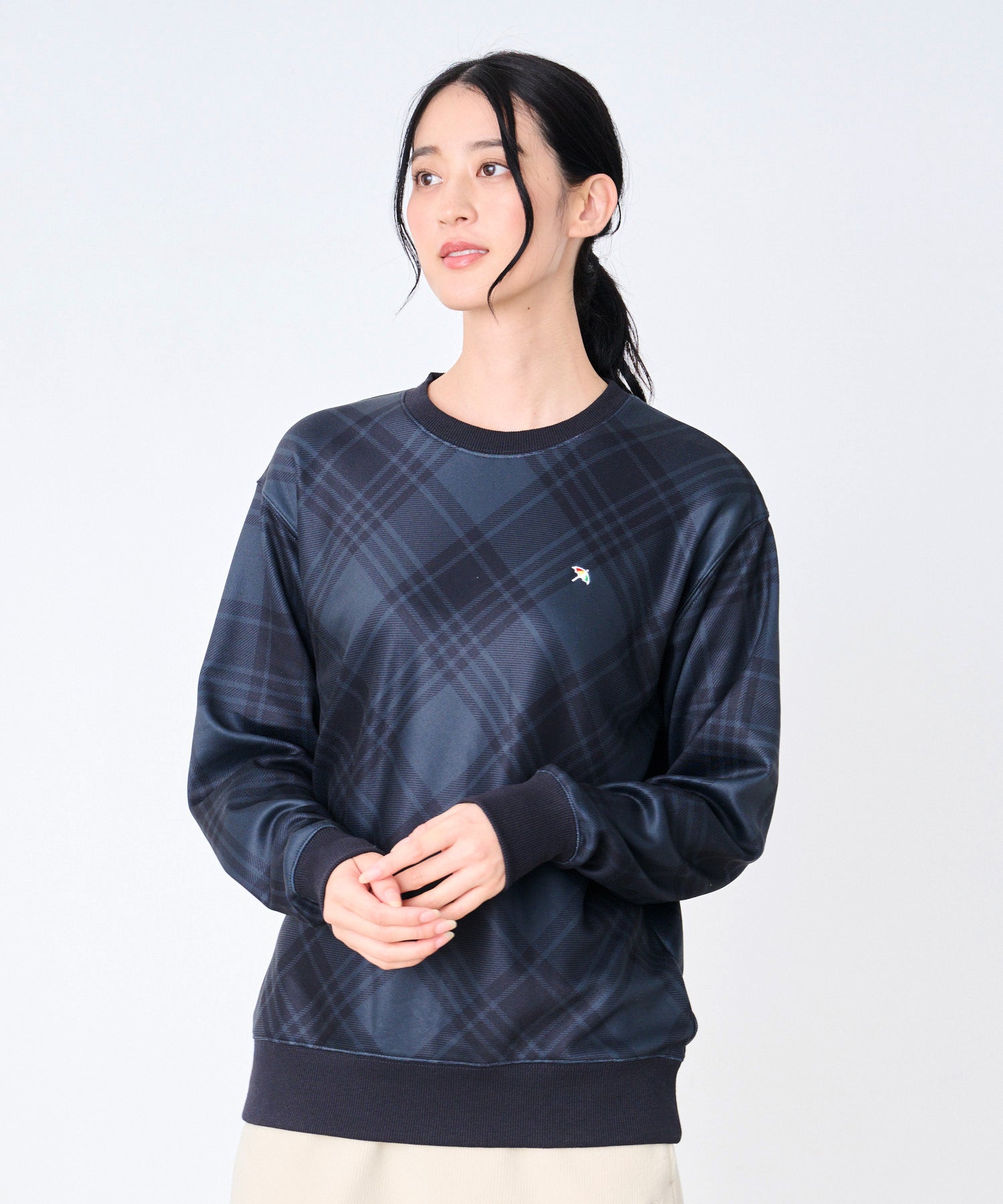 ピーチシャギー シェア チェックプリント プルオーバー（スウェット