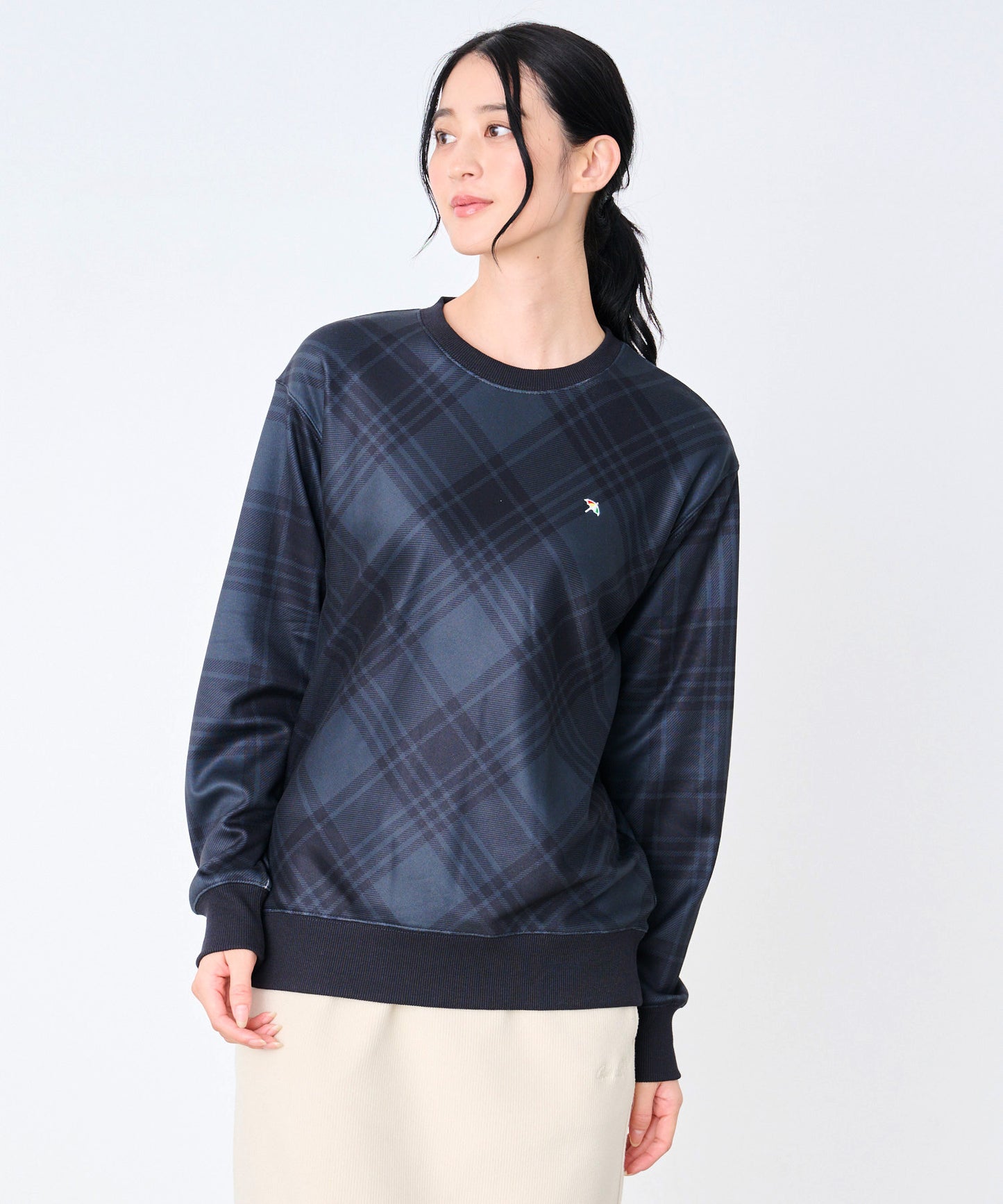 ピーチシャギー シェア チェックプリント プルオーバー