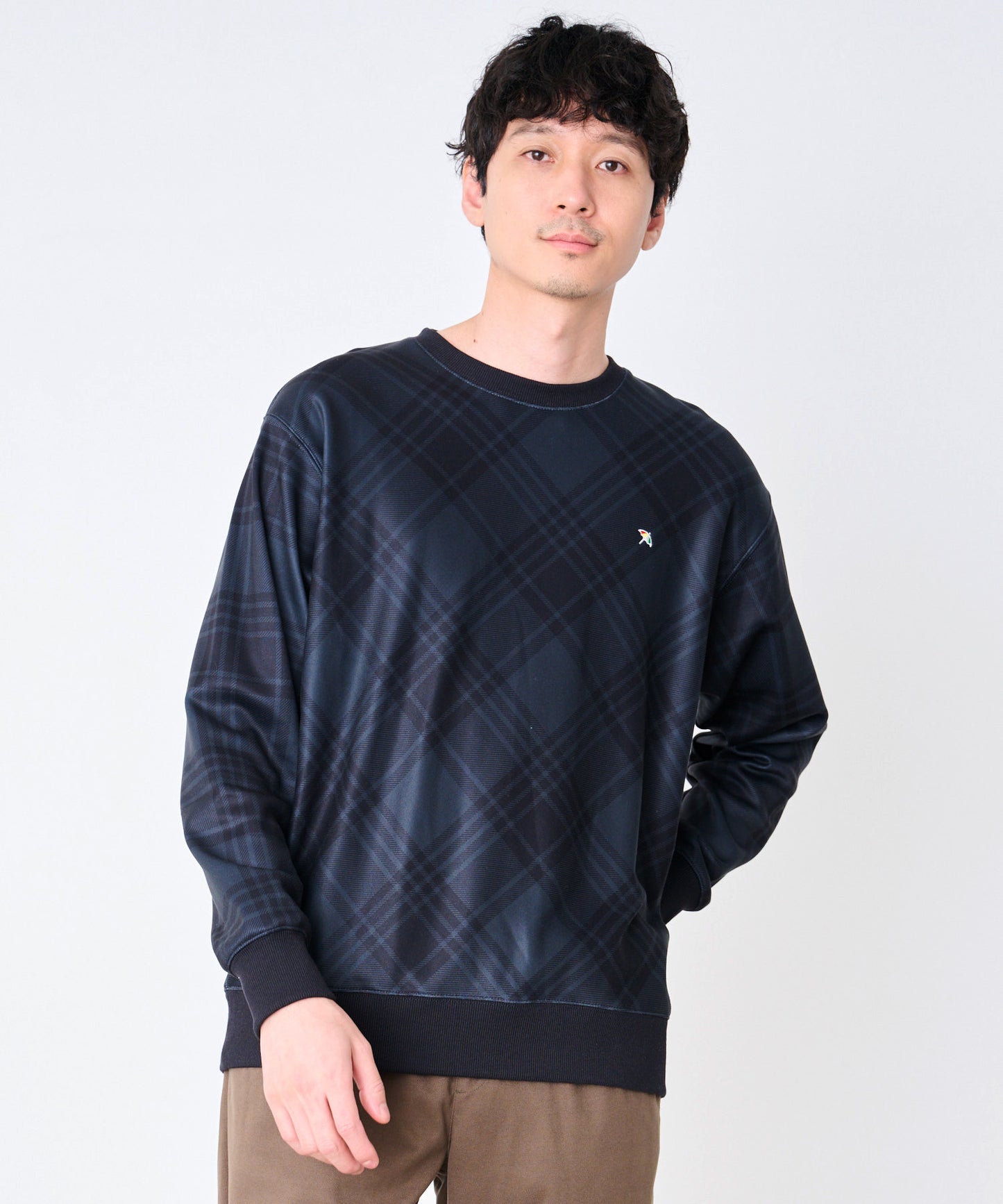 ピーチシャギー シェア チェックプリント プルオーバー