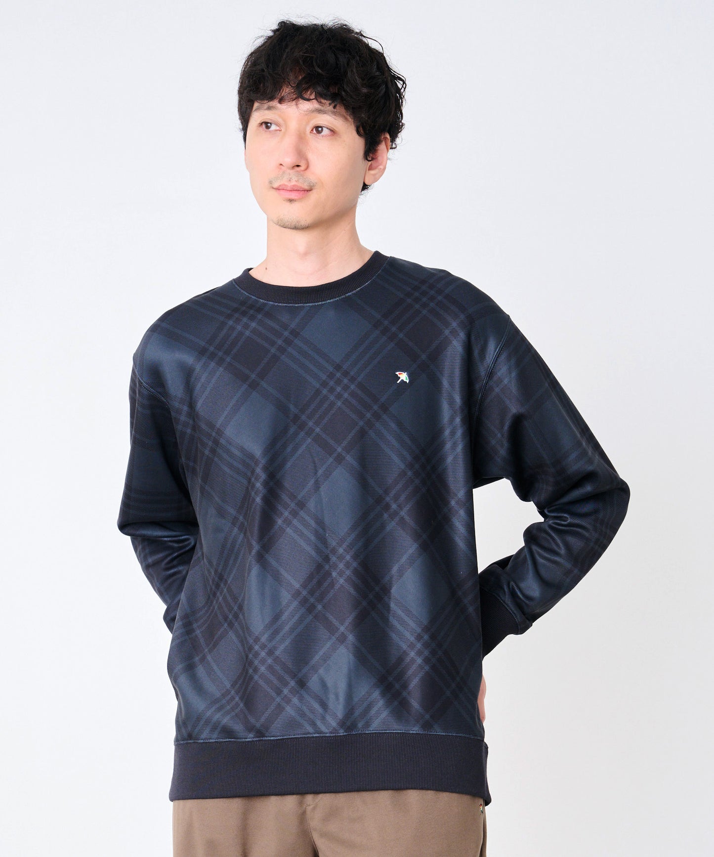 ピーチシャギー シェア チェックプリント プルオーバー