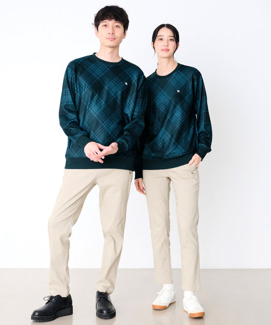 Arnold Palmer　ピーチシャギー シェア チェックプリント プルオーバー