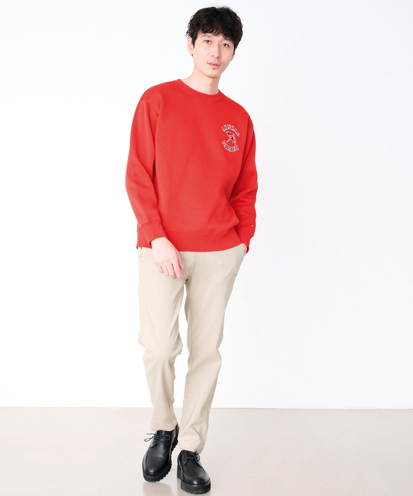 ニットフリース シェア ロゴスウェット プルオーバー