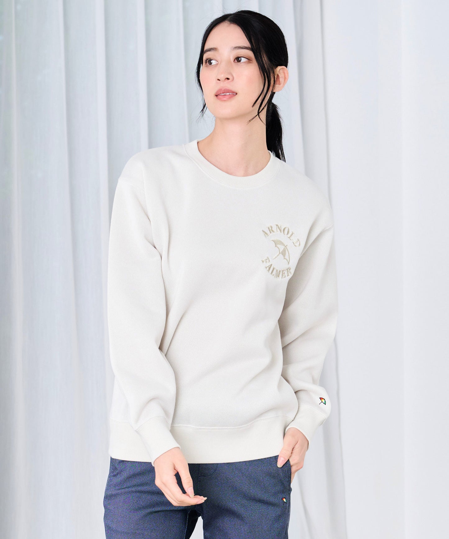 ニットフリース シェア ロゴスウェット プルオーバー