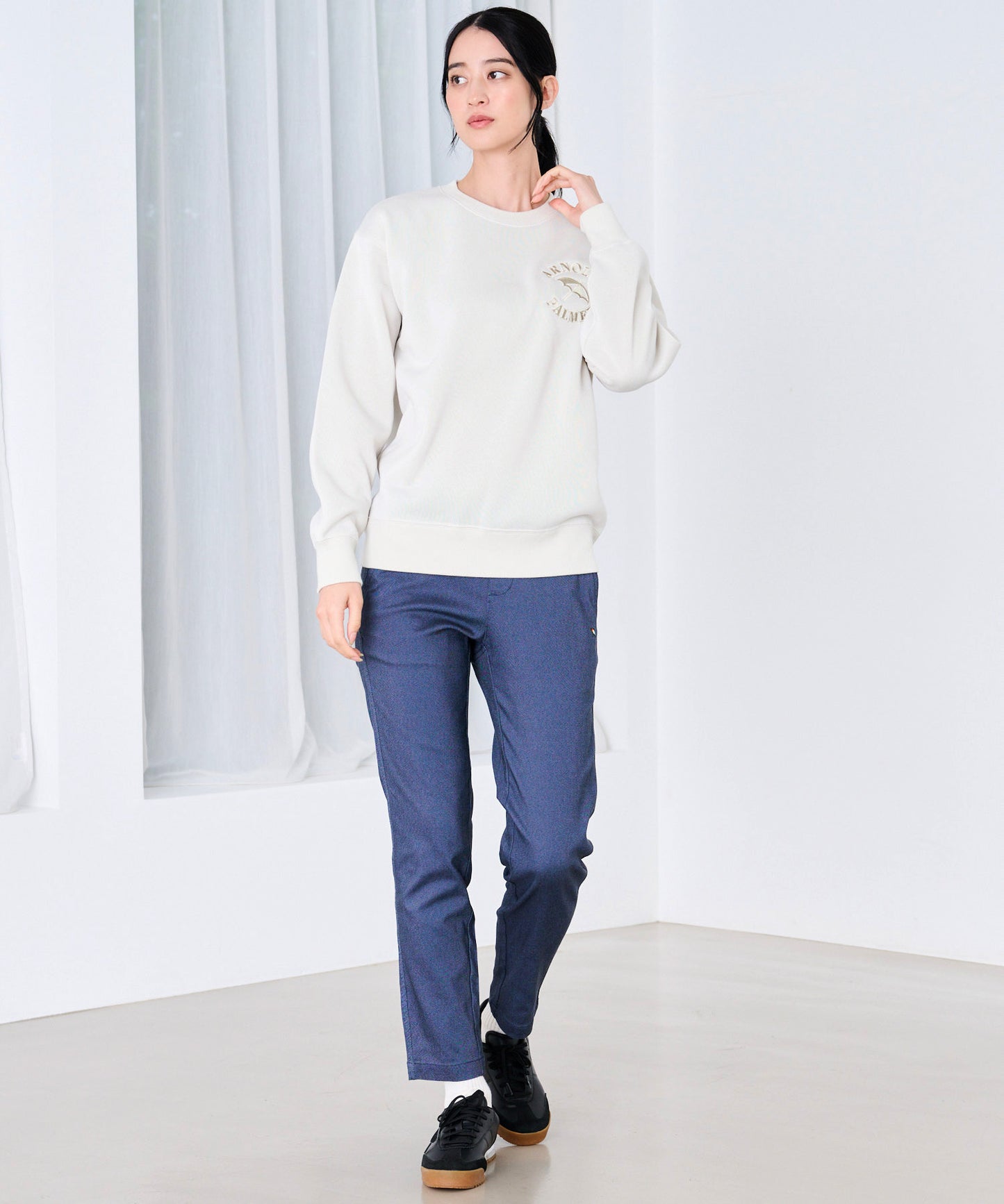 ニットフリース シェア ロゴスウェット プルオーバー