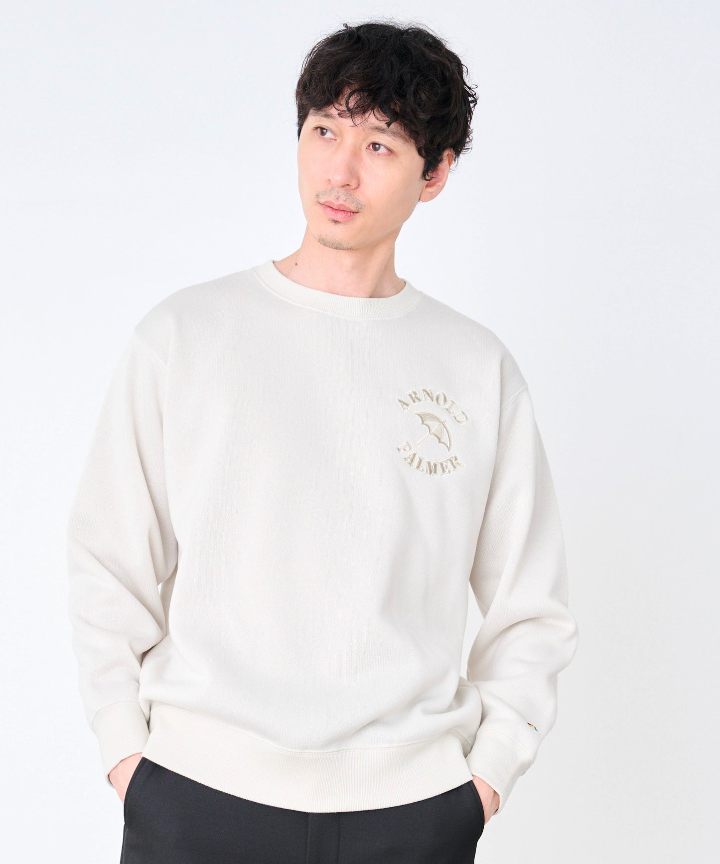 ニットフリース シェア ロゴスウェット プルオーバー