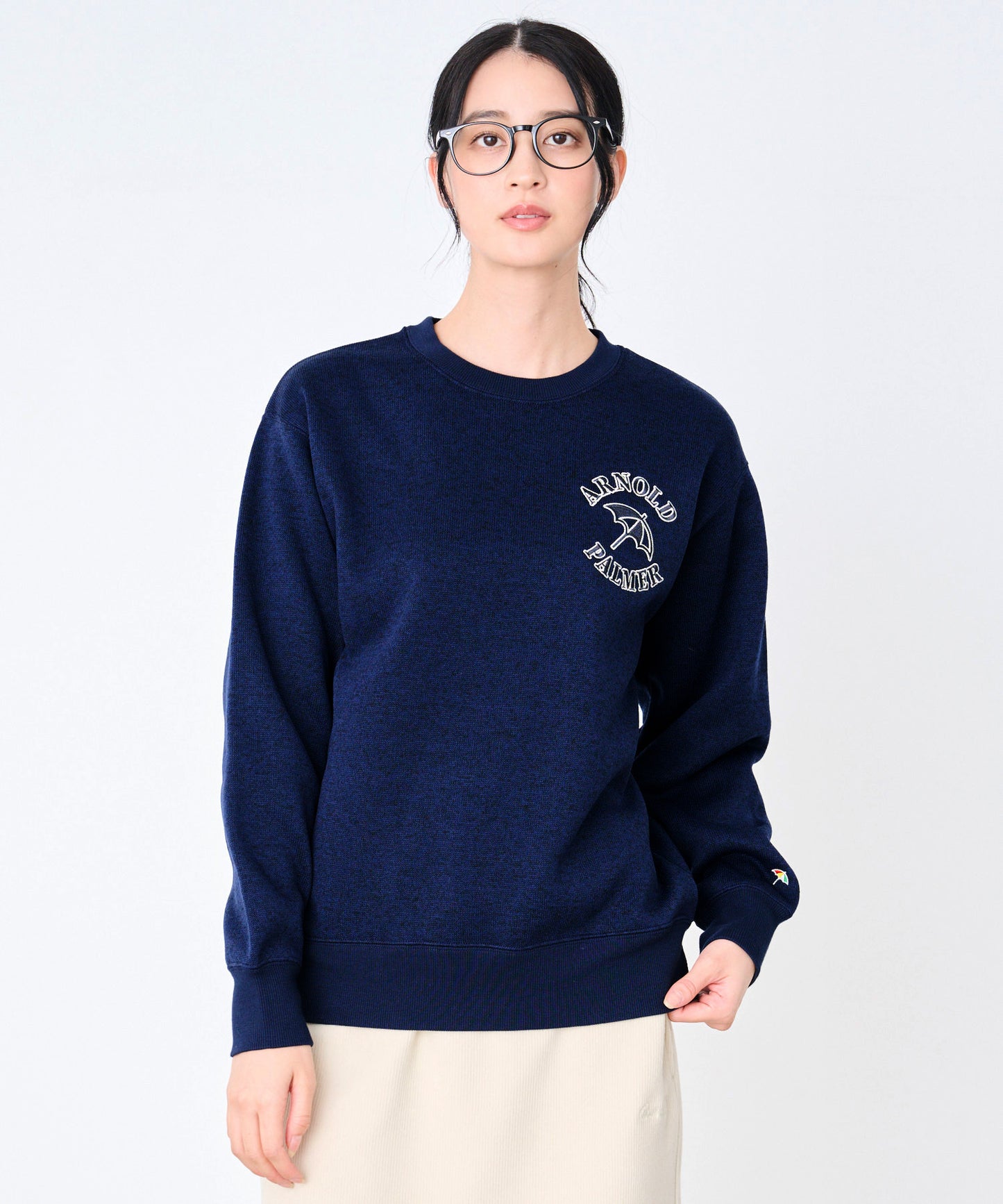 ニットフリース シェア ロゴスウェット プルオーバー