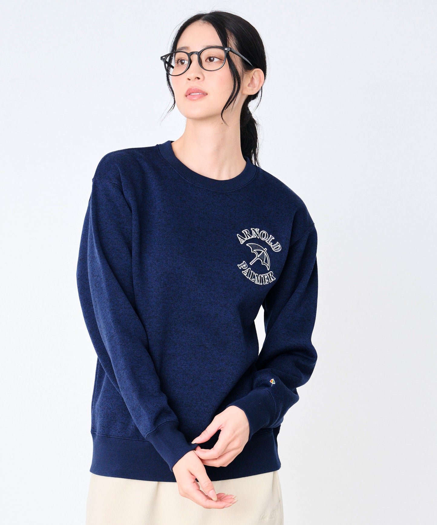 ニットフリース シェア ロゴスウェット プルオーバー