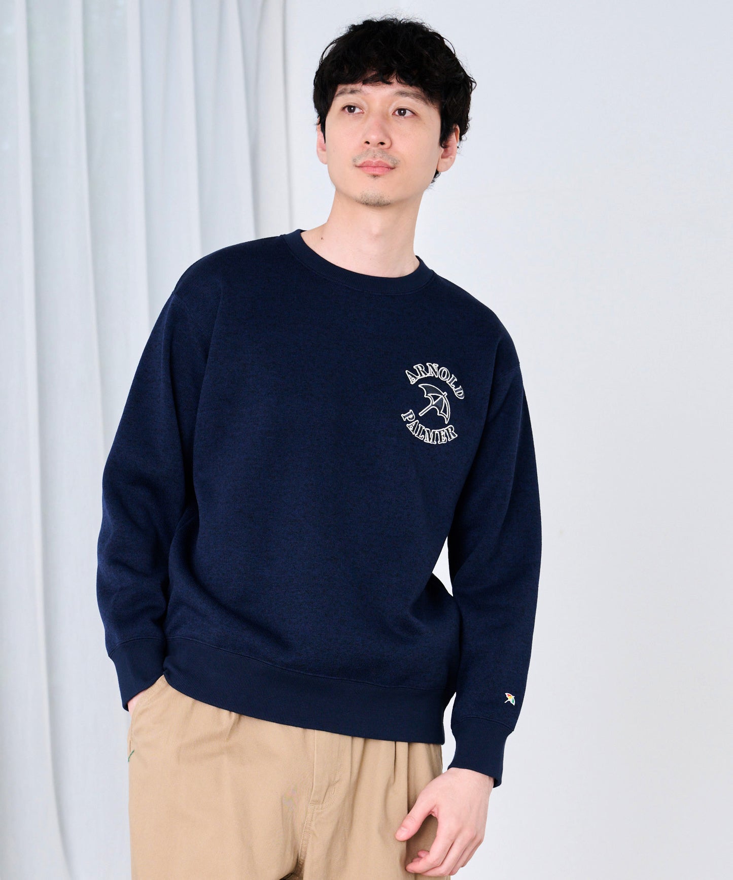 ニットフリース シェア ロゴスウェット プルオーバー