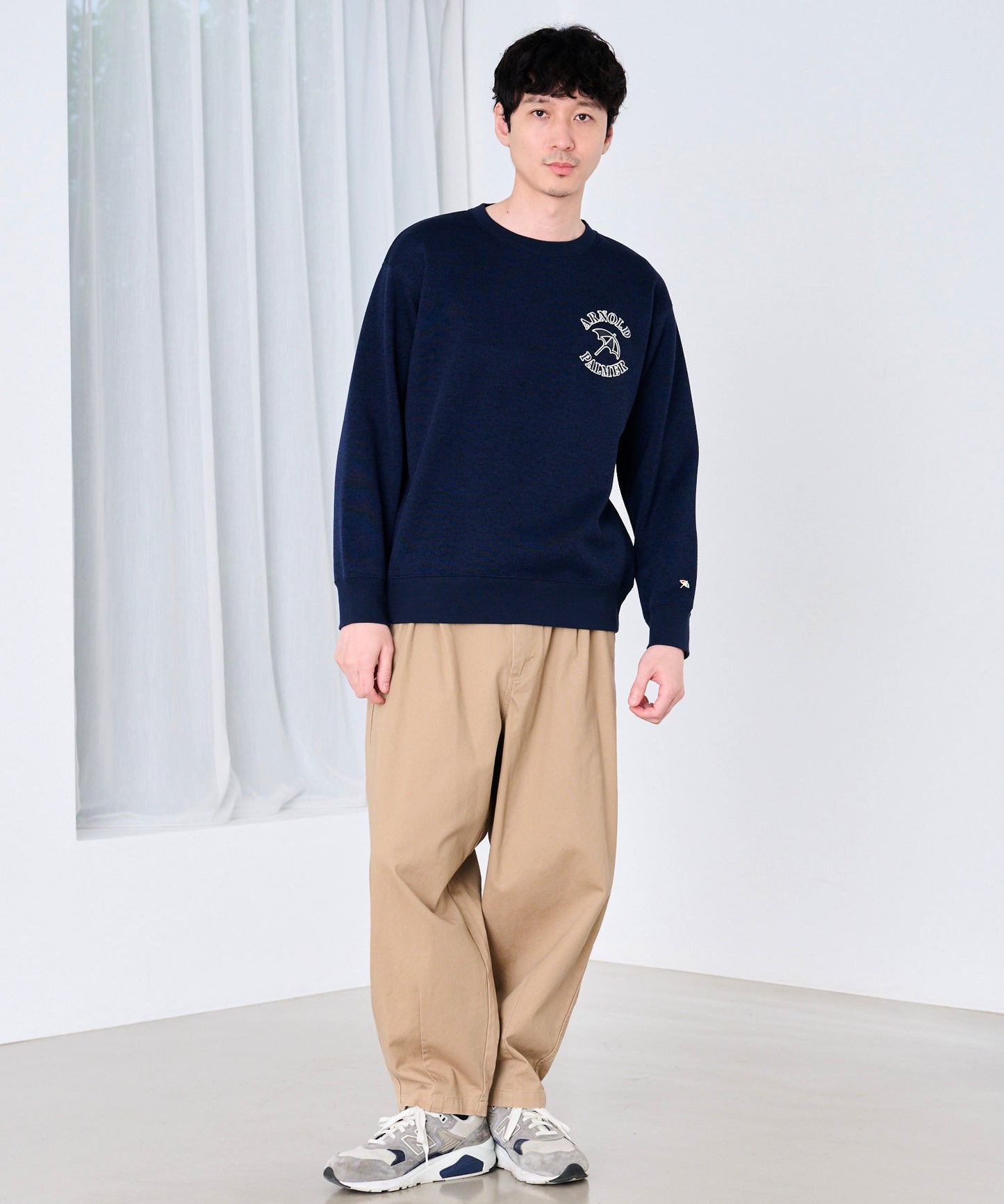 ニットフリース シェア ロゴスウェット プルオーバー