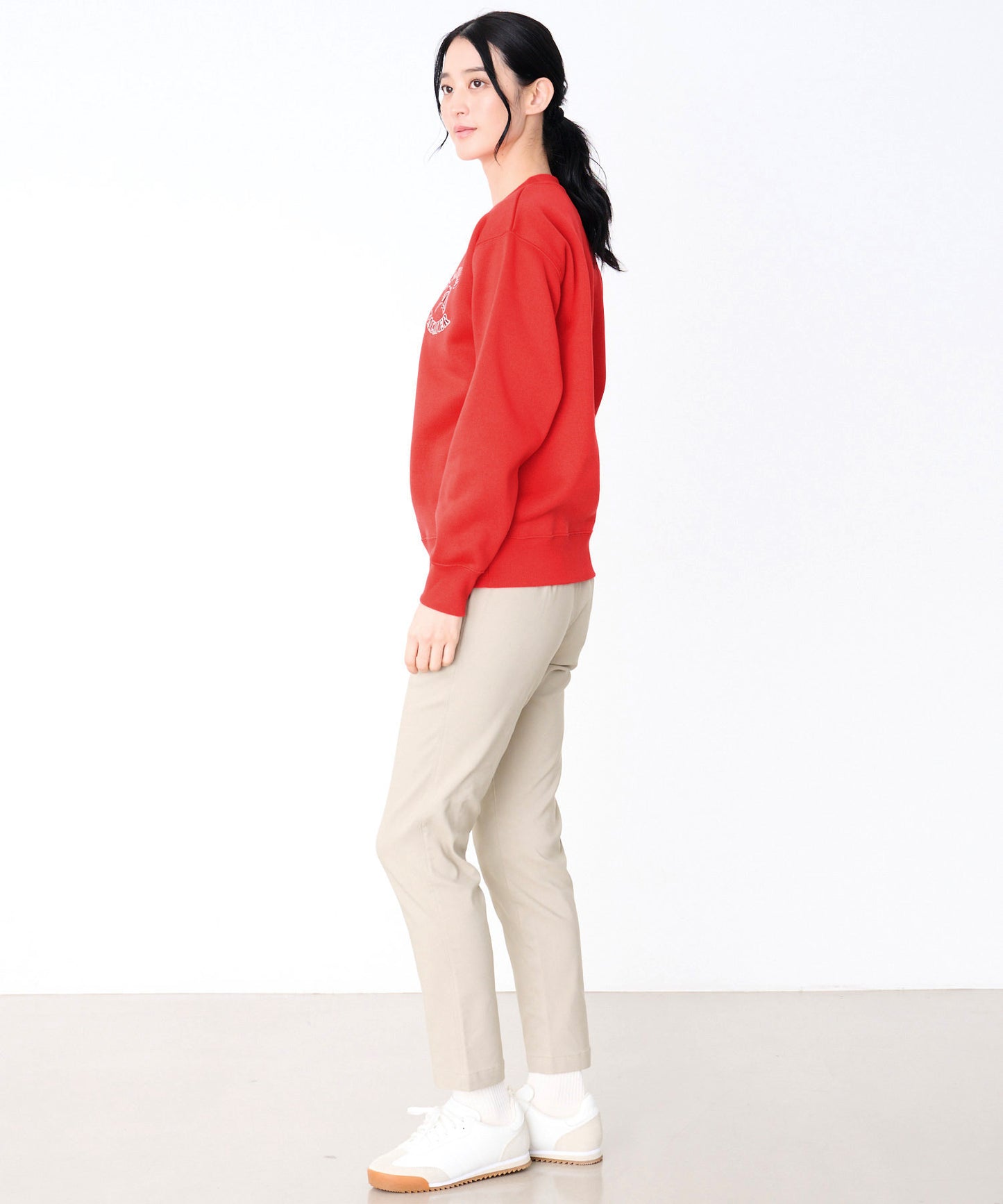 ニットフリース シェア ロゴスウェット プルオーバー