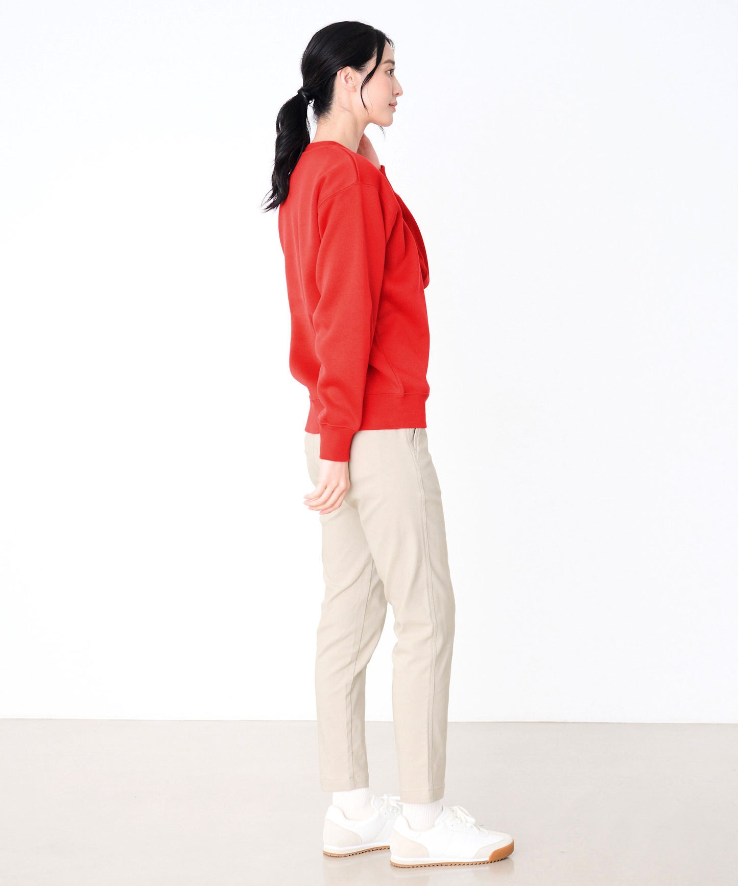 ニットフリース シェア ロゴスウェット プルオーバー