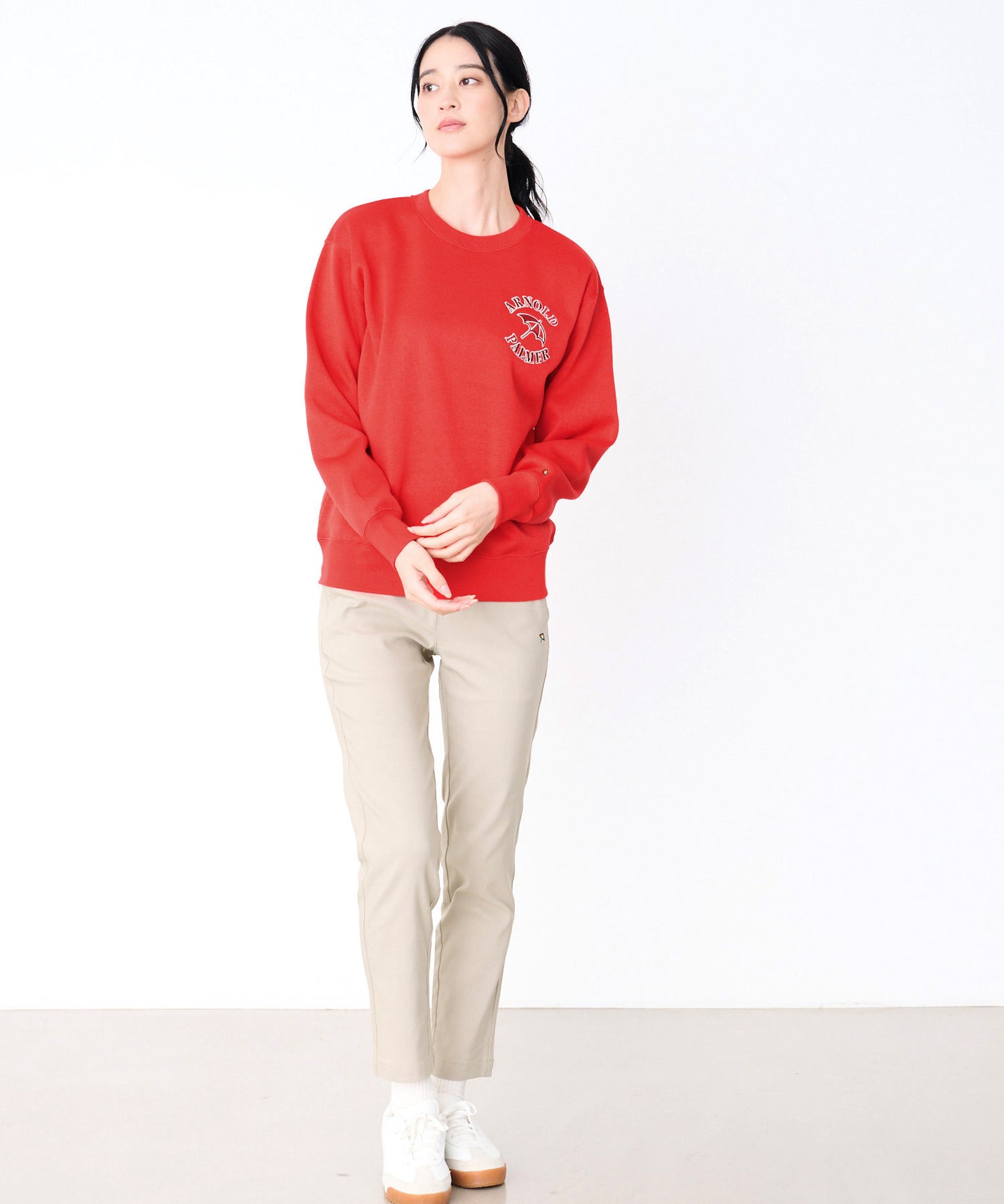 ニットフリース シェア ロゴスウェット プルオーバー