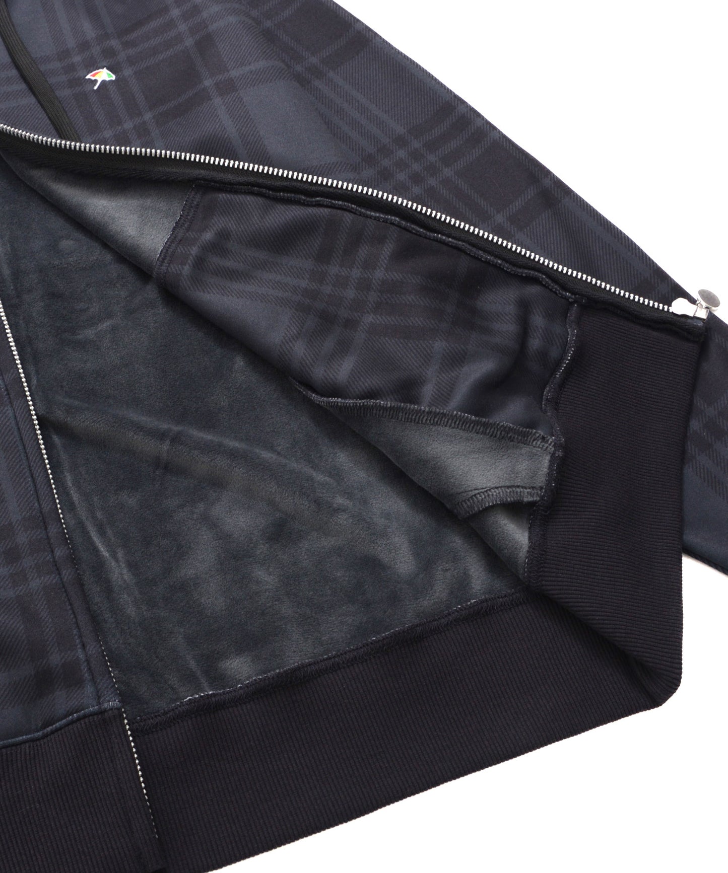 ピーチシャギー シェア チェックプリント ジップパーカー