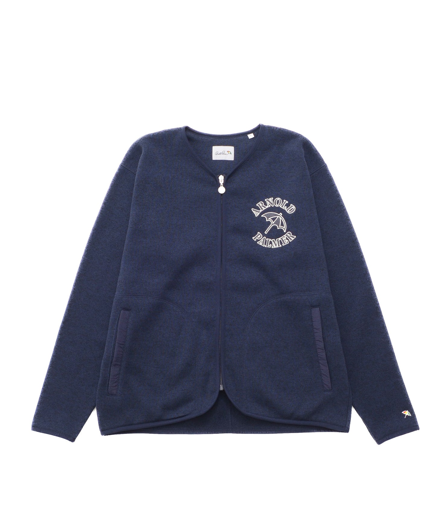 ニットフリース シェア ジップカーディガン