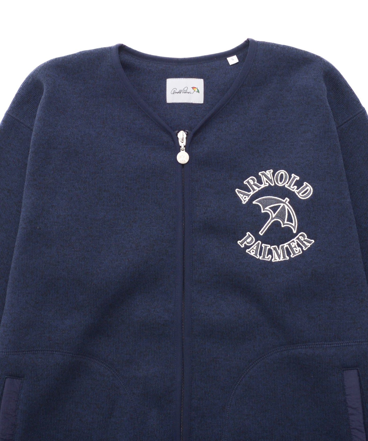 ニットフリース シェア ジップカーディガン