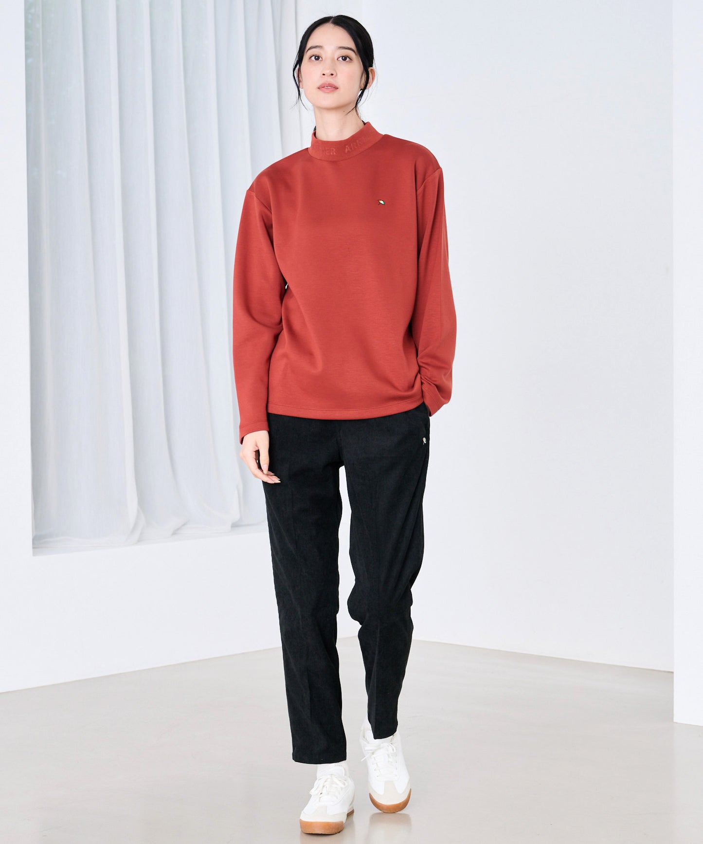 シルキーダンボールニット シェア ロゴプルオーバー