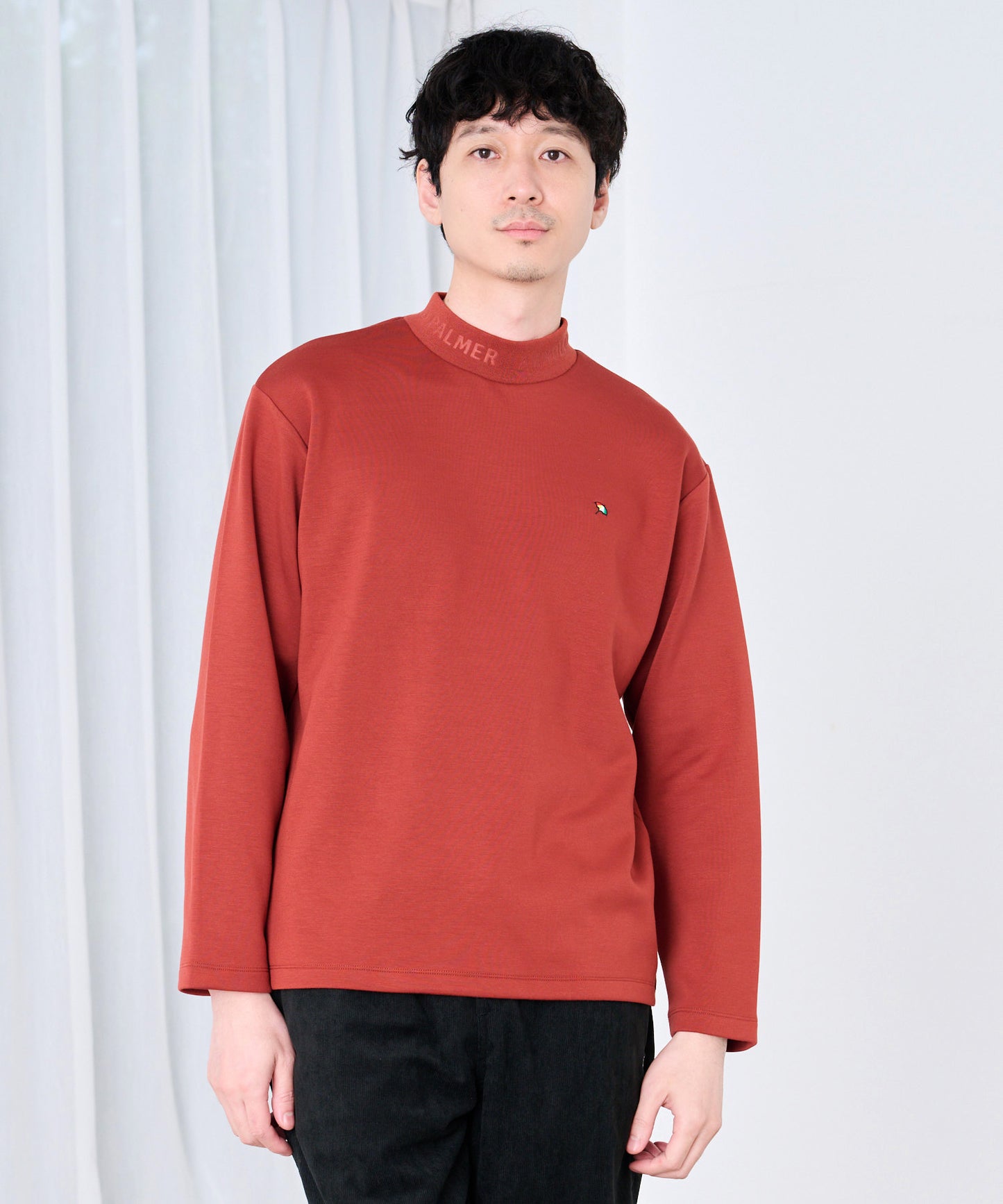 シルキーダンボールニット シェア ロゴプルオーバー