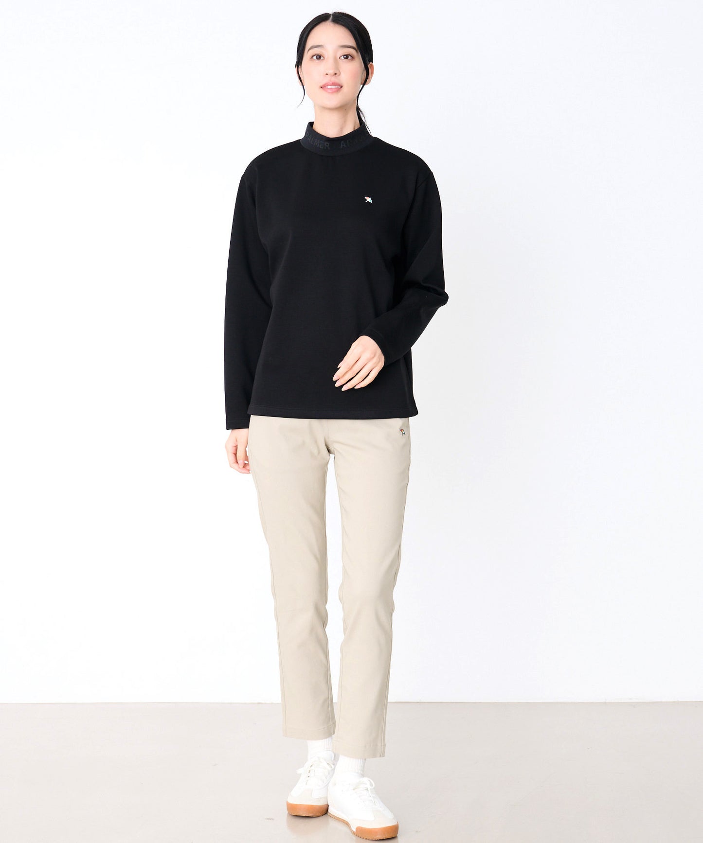 シルキーダンボールニット シェア ロゴプルオーバー