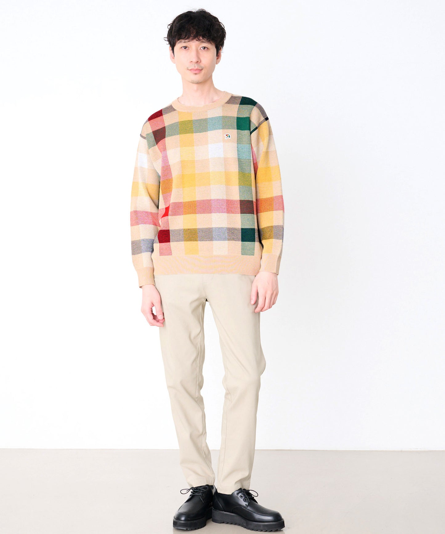 シェア パーマーチェック ジャガードニット プルオーバー