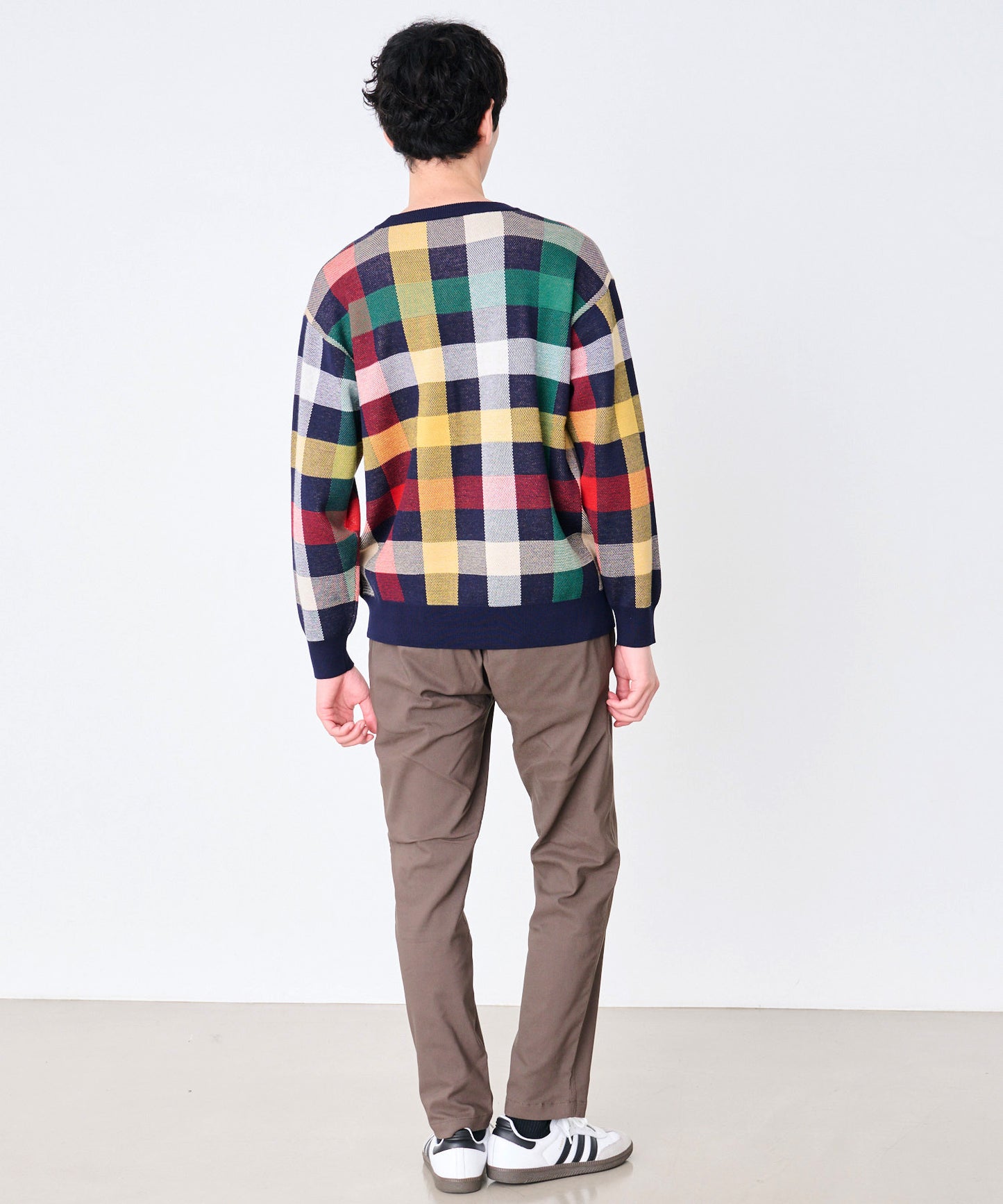 シェア パーマーチェック ジャガードニット プルオーバー