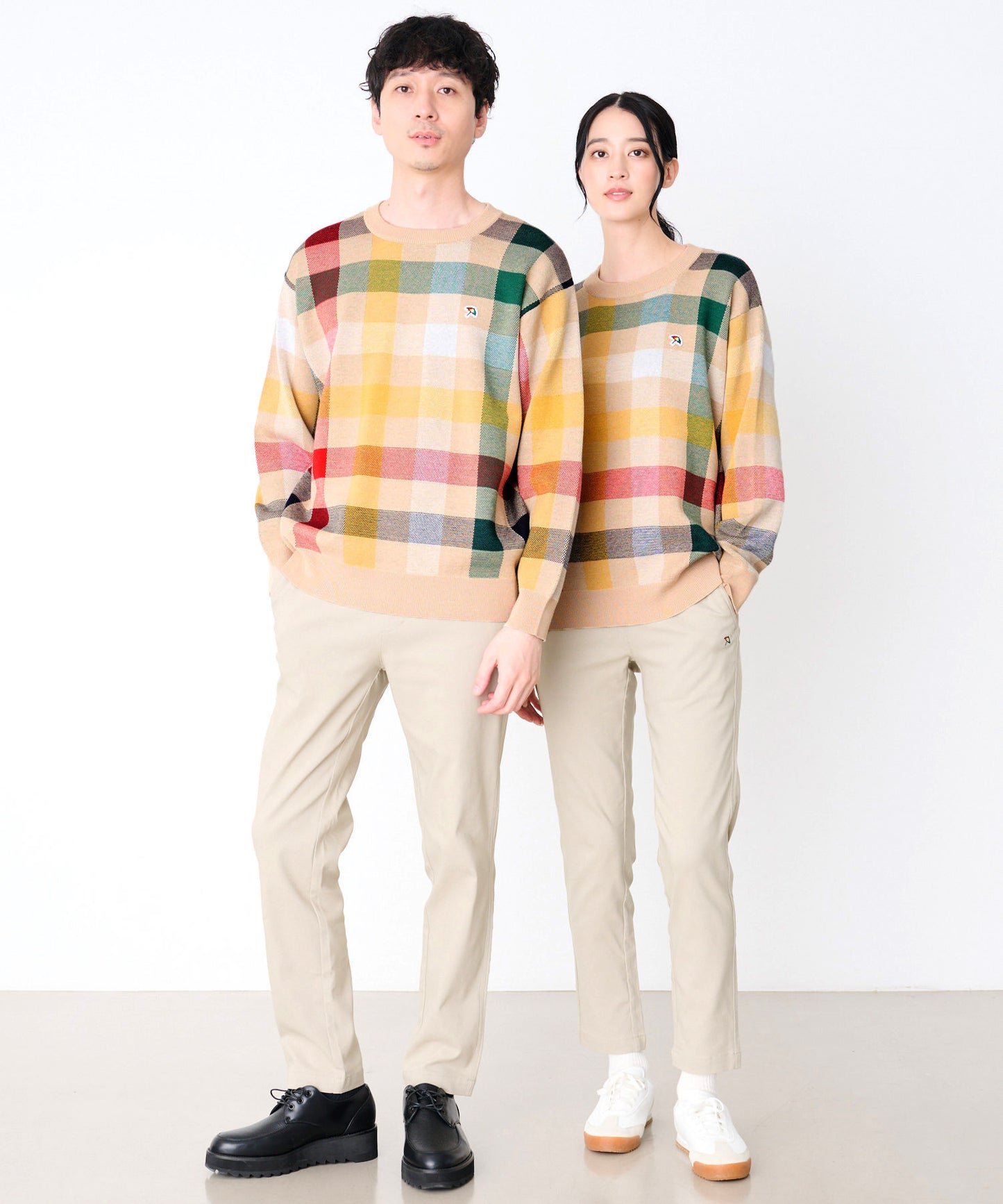 シェア パーマーチェック ジャガードニット プルオーバー