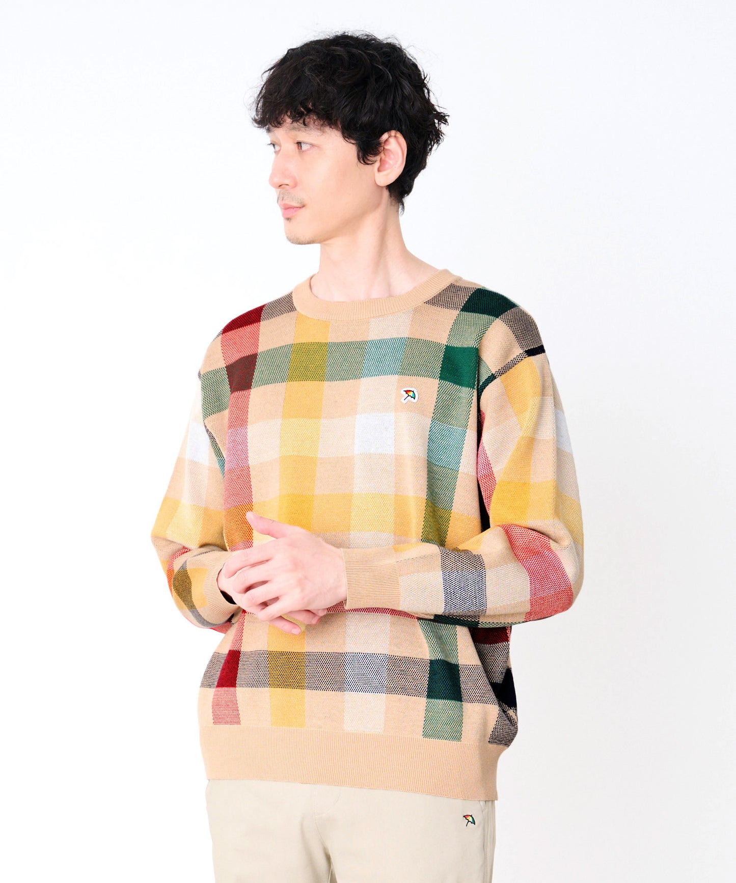 シェア パーマーチェック ジャガードニット プルオーバー