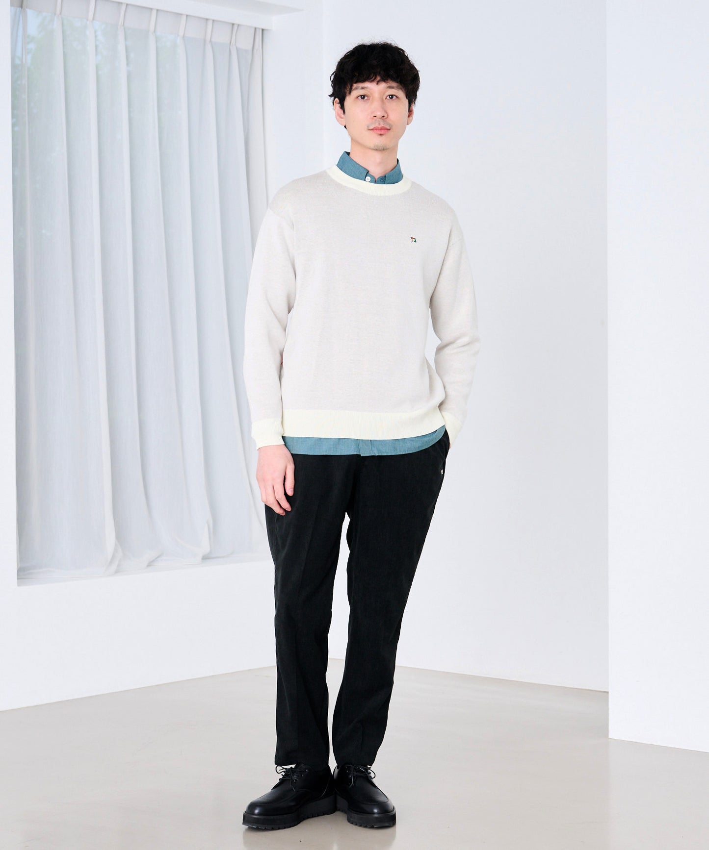 シェア ジャガードロゴニット プルオーバー