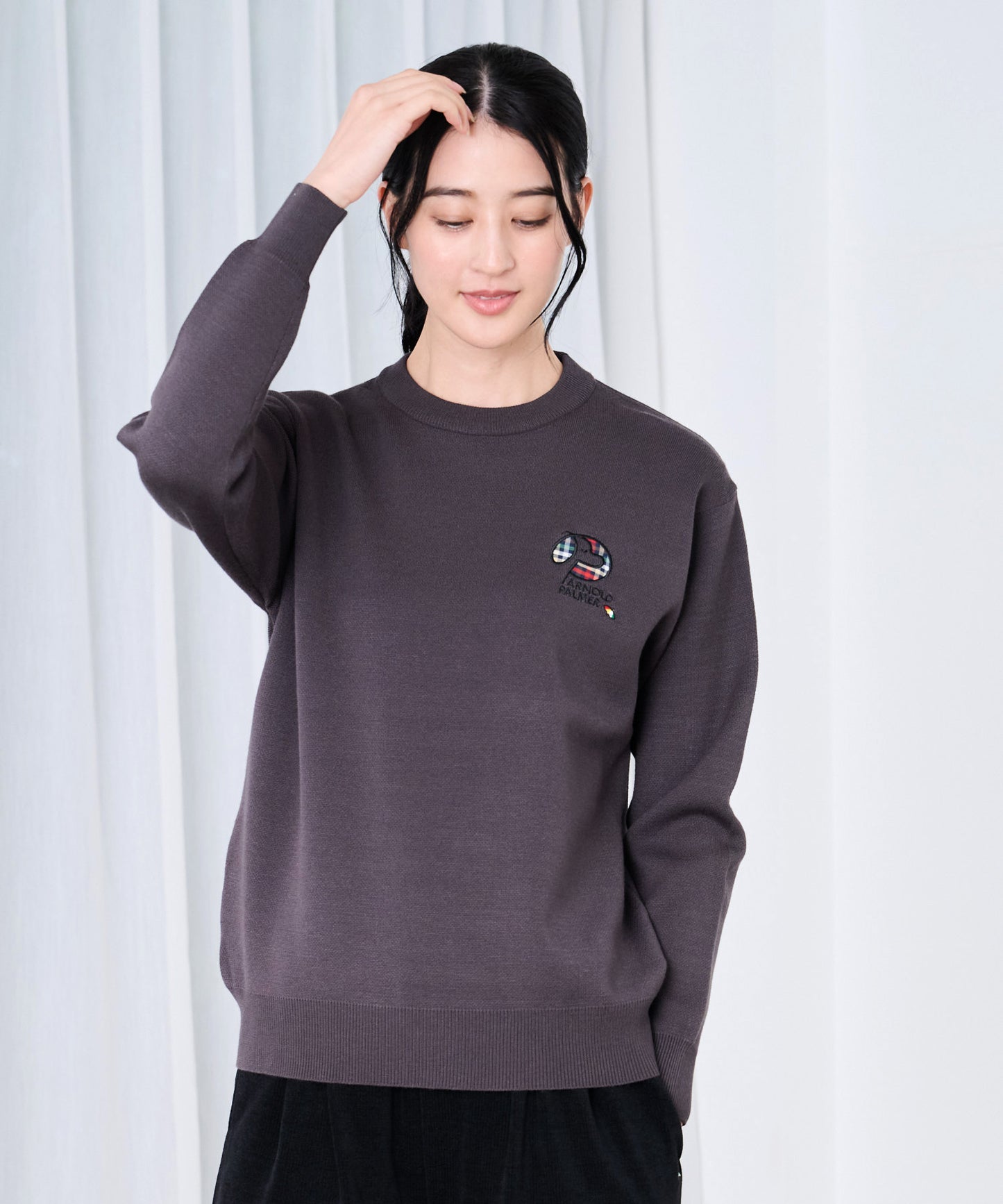 シェア ジャガードロゴニット プルオーバー